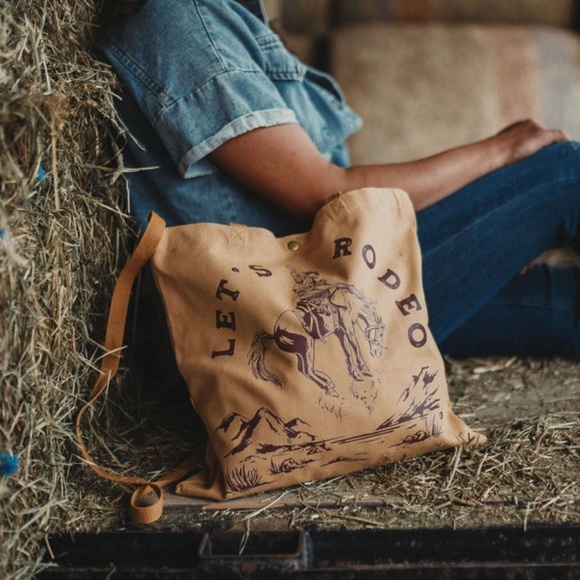 Let's Rodeo Canvas Tote Bag - Picture 1 of 2